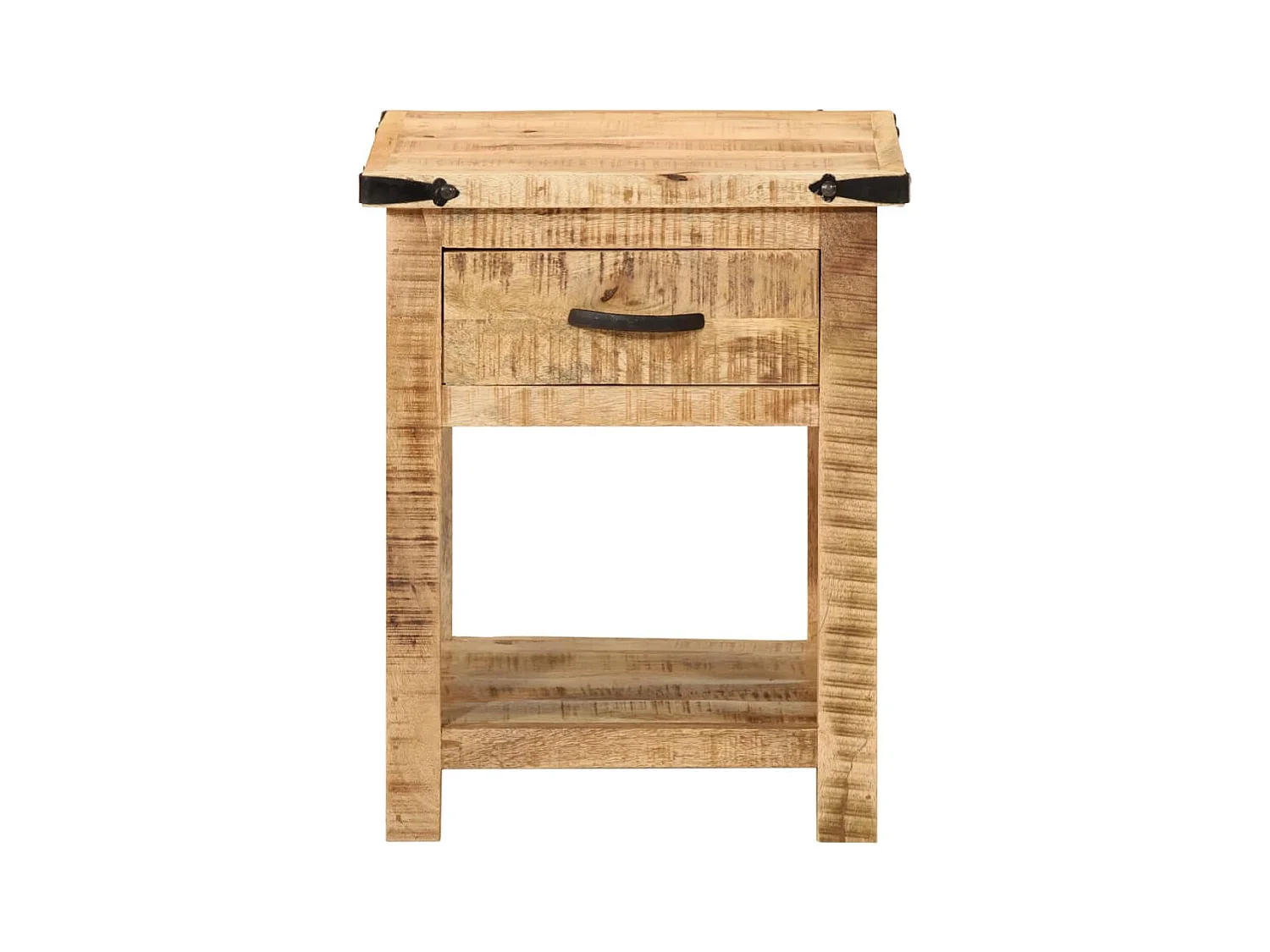 Table de chevet 40x40x50 cm bois de manguier massif FR20608