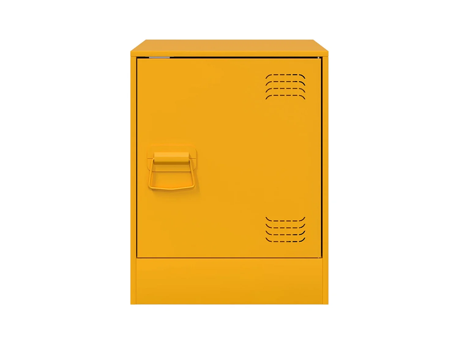 Lot de 2 Tables de chevet jaune moutarde 34,5x39x44 cm acier FR46661