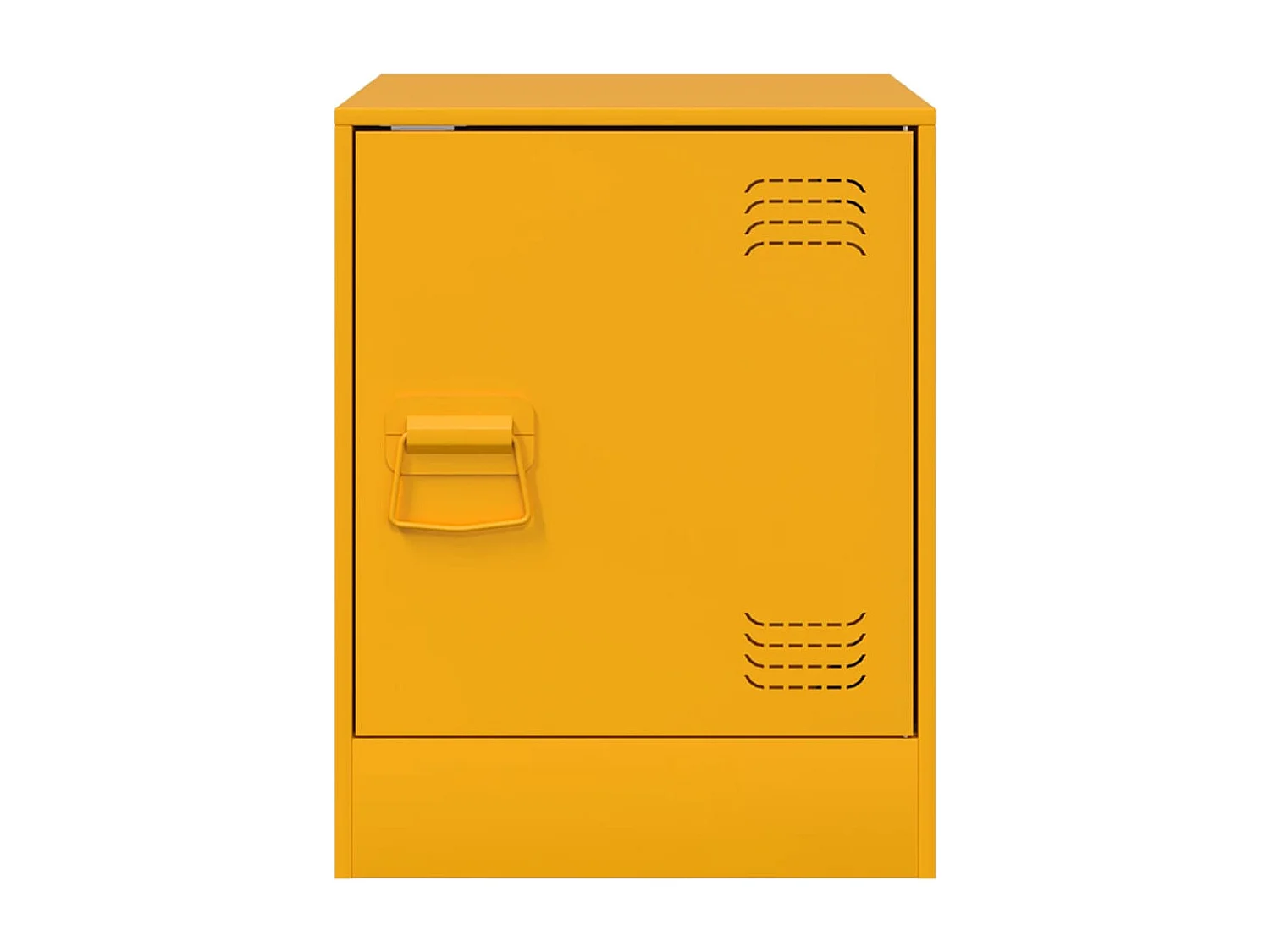 Lot de 2 Tables de chevet jaune moutarde 34,5x39x44 cm acier FR46661