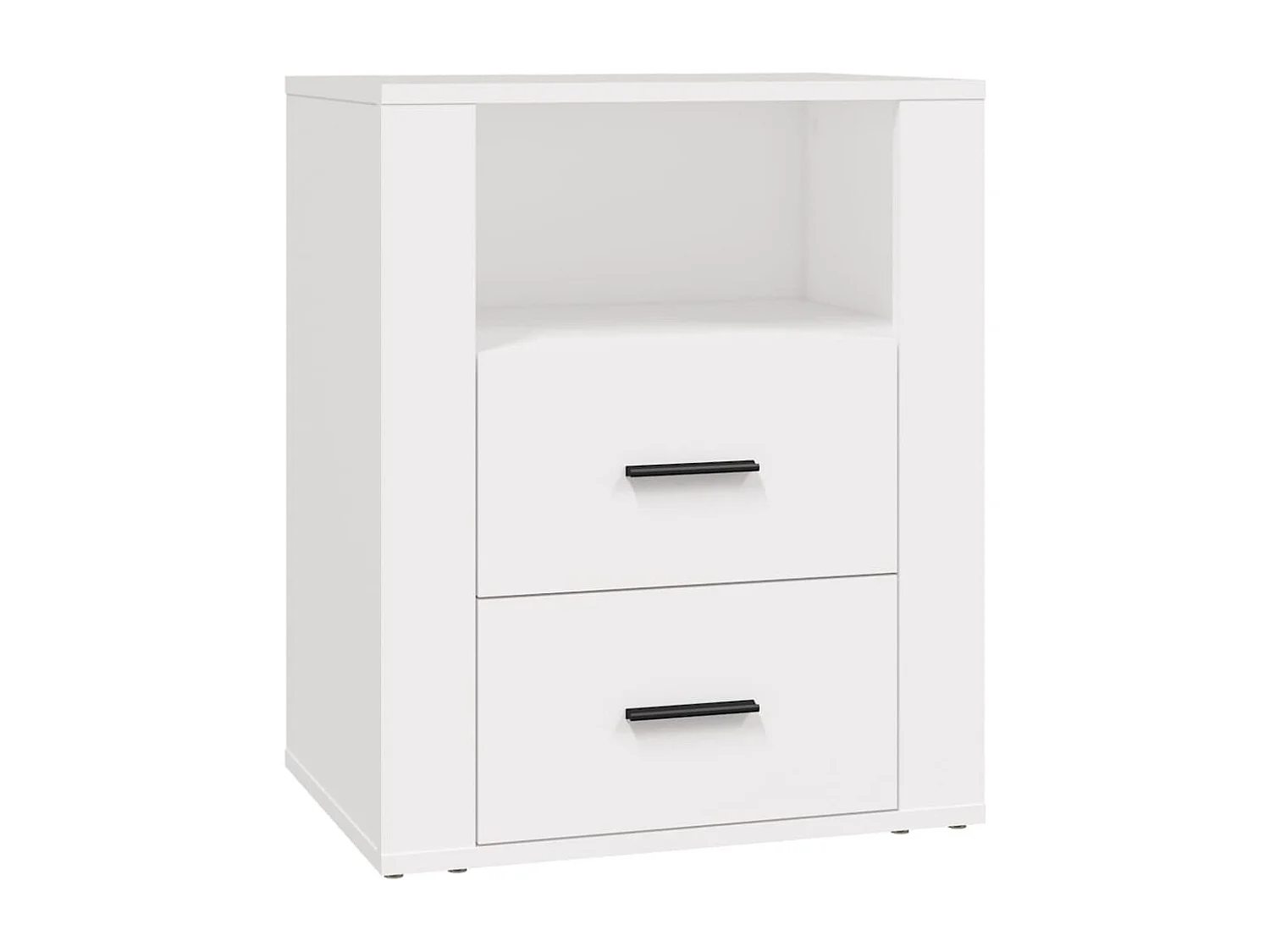 Mesita de noche madera contrachapada blanco 50x36x60 cm ES147021