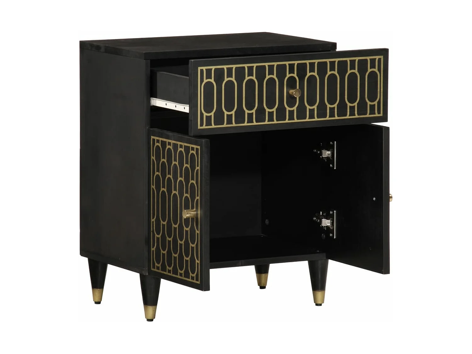 Table de chevet 50x33x60 cm bois de manguier massif FR38815