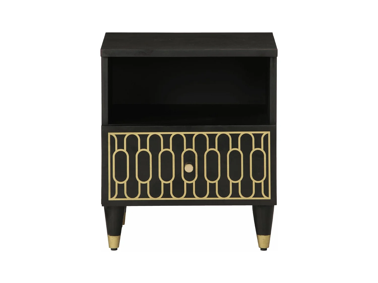 Lot de 2 Tables de chevet 40x33x46 cm Bois de manguier solide FR92021