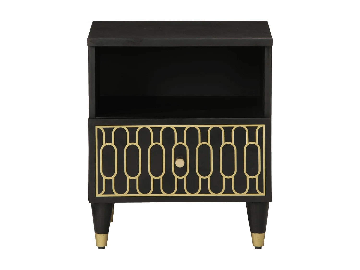 Lot de 2 Tables de chevet 40x33x46 cm Bois de manguier solide FR92021