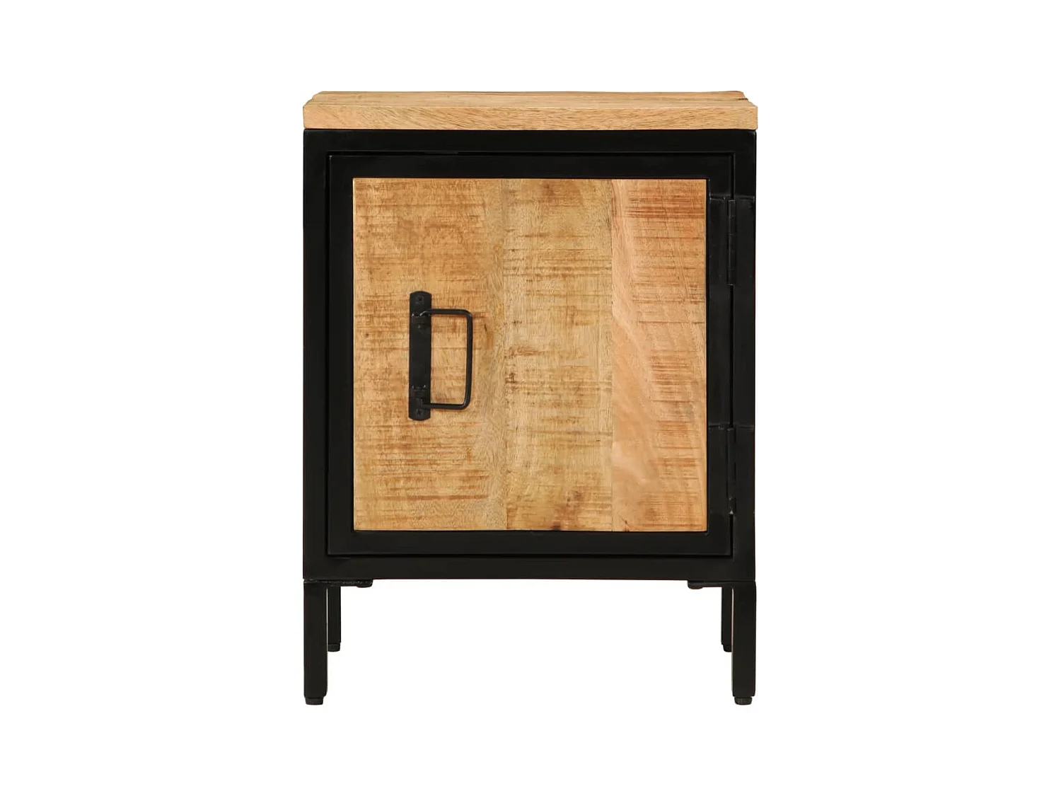 Table de chevet 40x30x52,5 cm bois de manguier massif brut FR88085