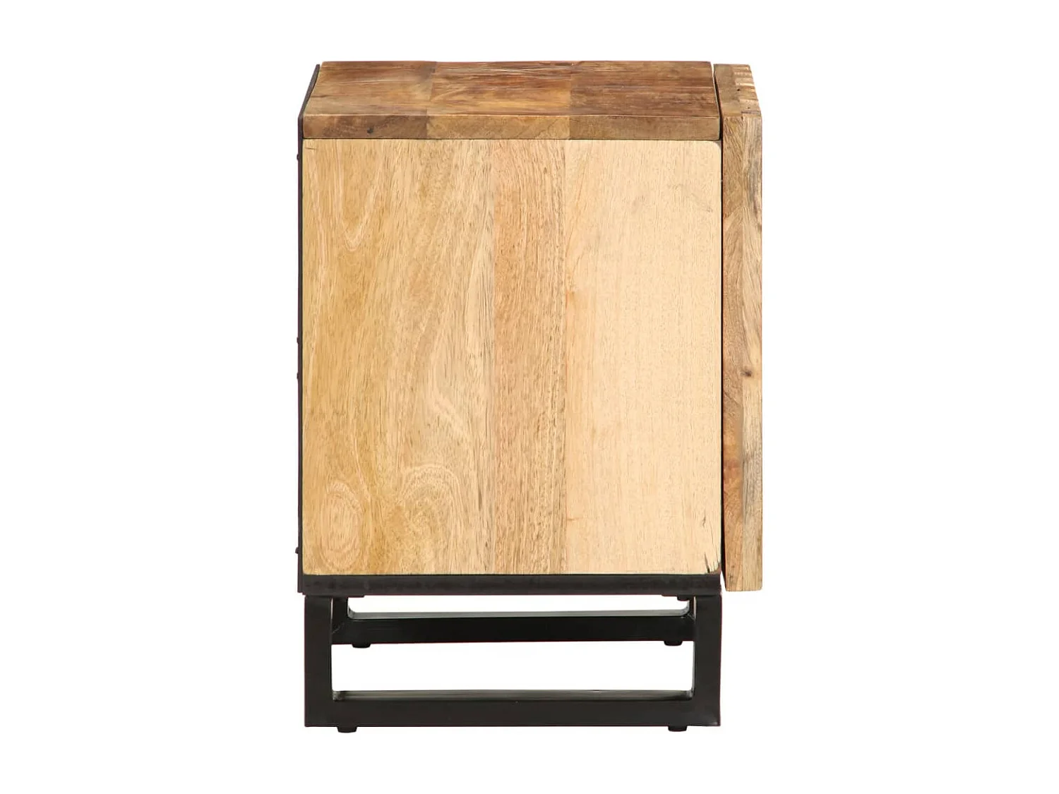 Mesitas de noche 2 uds madera maciza mango rugosa 40x34x46 cm ES689610