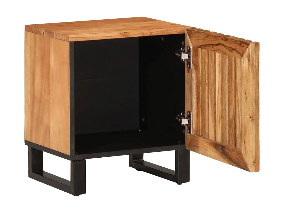 Table de chevet 40x34x46 cm bois d'acacia massif FR84097