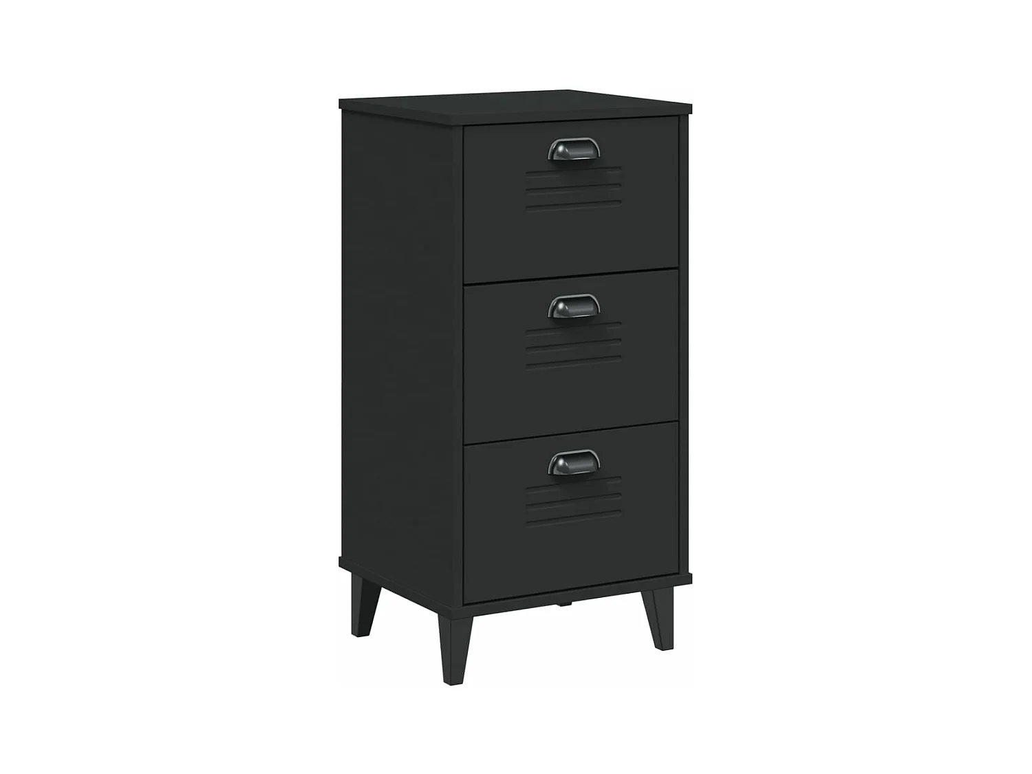 Mesa de cabeceira VIKEN derivados de madeira preto PT252345