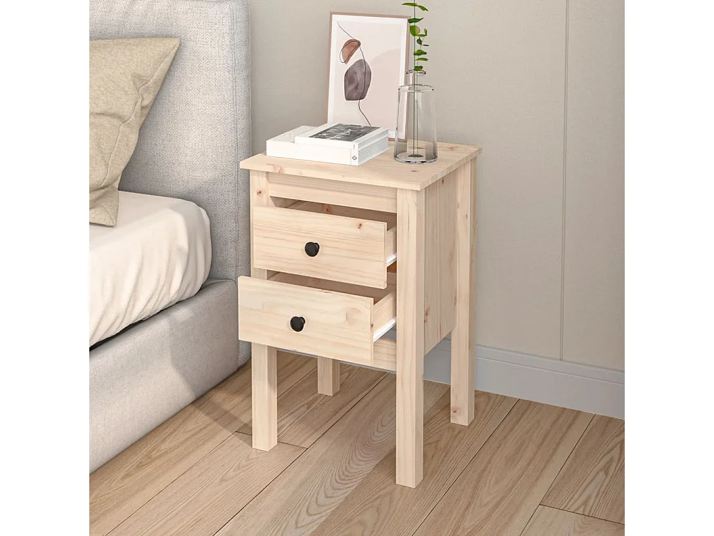 Nachtkastje 40x35x61,5 cm massief grenenhout BE144004