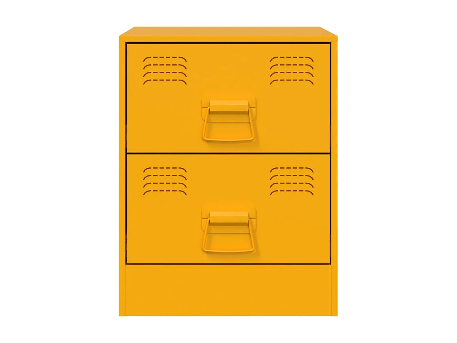 Lot de 2 Tables de chevet jaune 34,5x39x44 cm acier FR79730