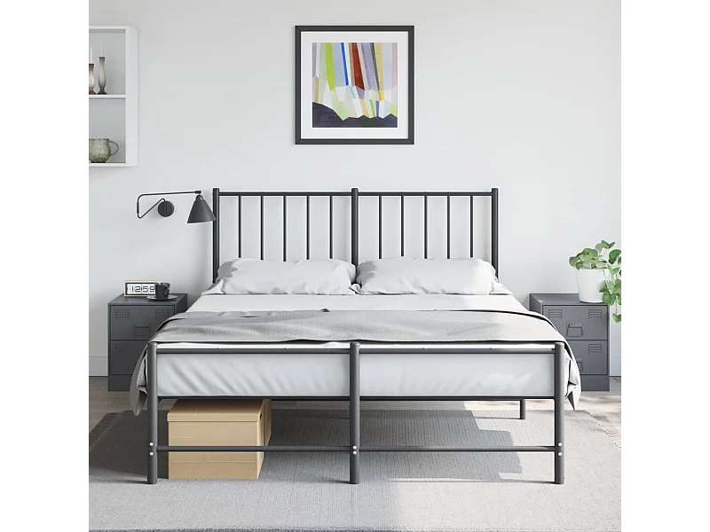 Lot de 2 Tables de chevet anthracite 34,5x39x44 cm acier FR91312