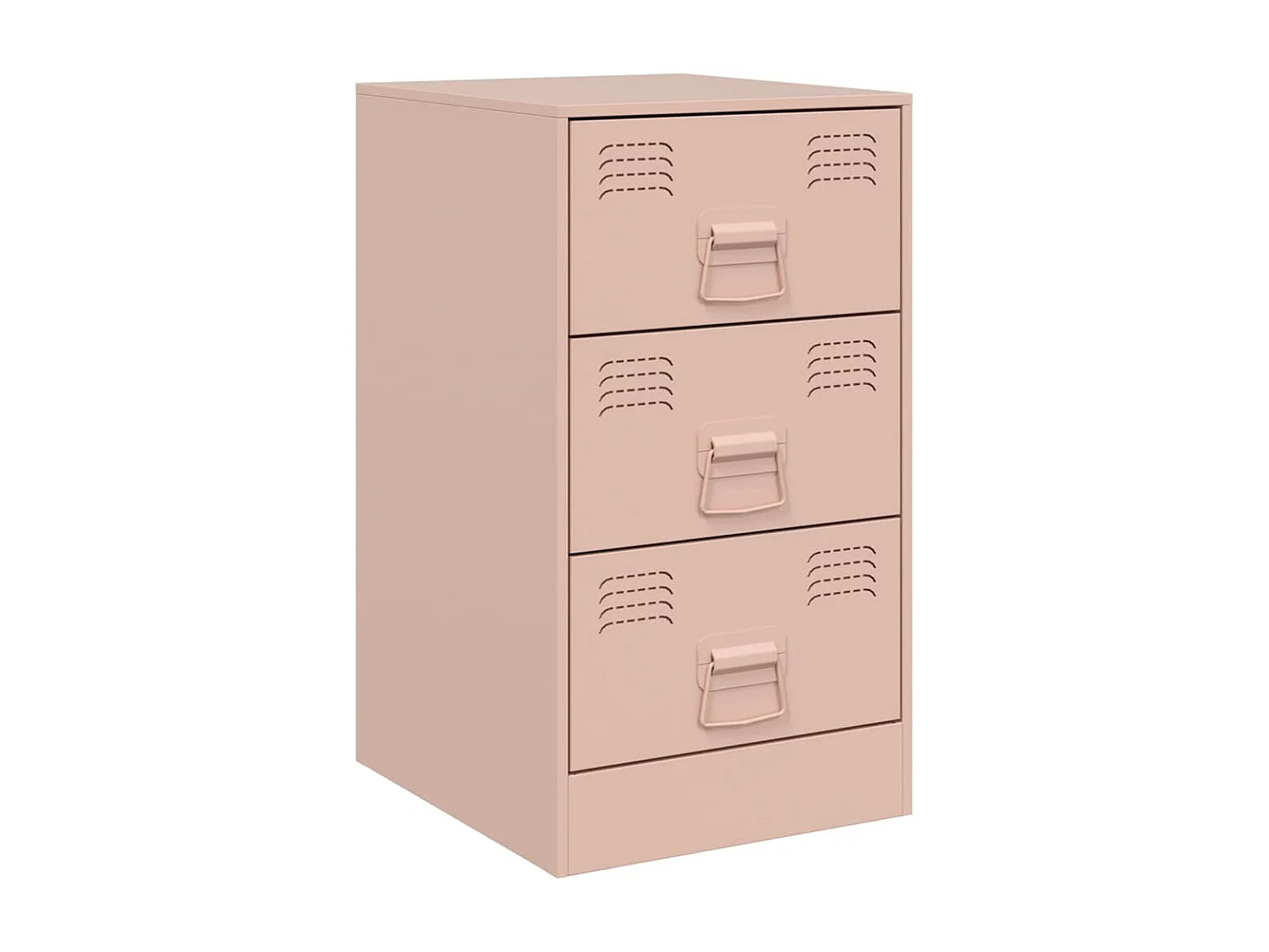 Table de chevet rose 34,5x39x62 cm acier FR46134