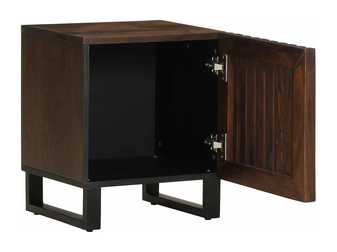 Comodini | Tavolini da notte | Tavolini da letto 2pz 40x34x46 cm in Legno Massello di Mango