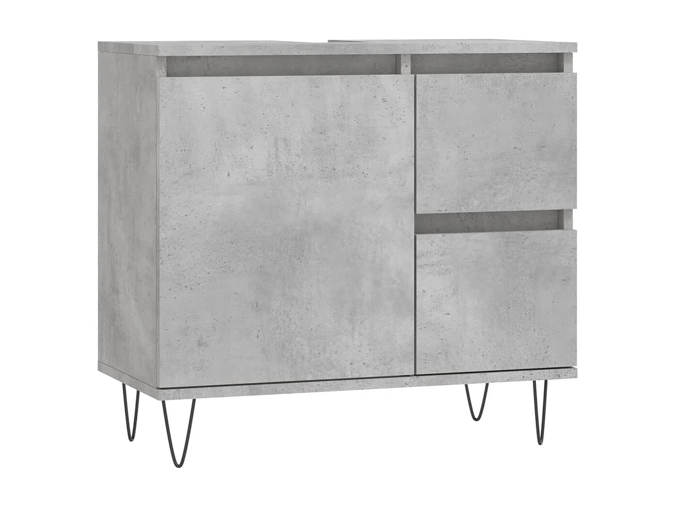Armoire de salle de bain gris béton 65x33x60 cm FR39893