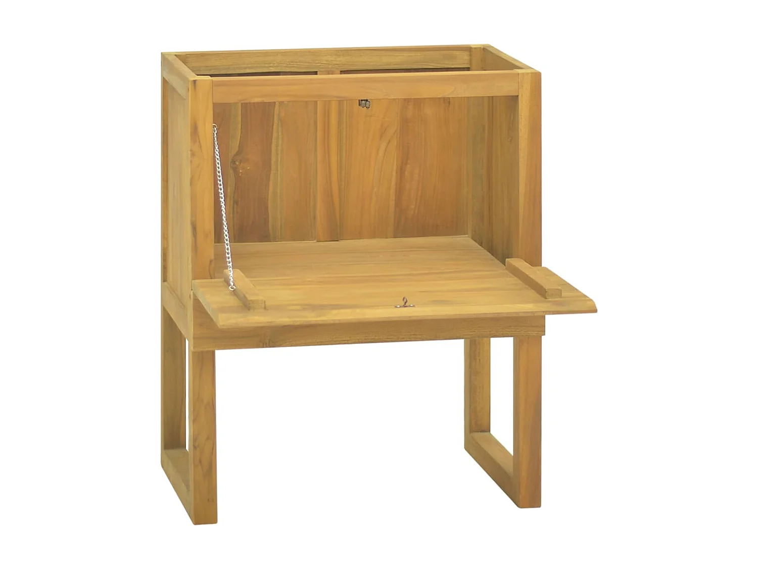 Mueble de baño madera maciza de teca 60x40x75 cm ES555761