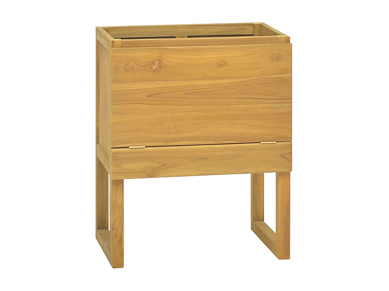 Armoire de salle de bain 60x40x75 cm bois de teck solide FR27204