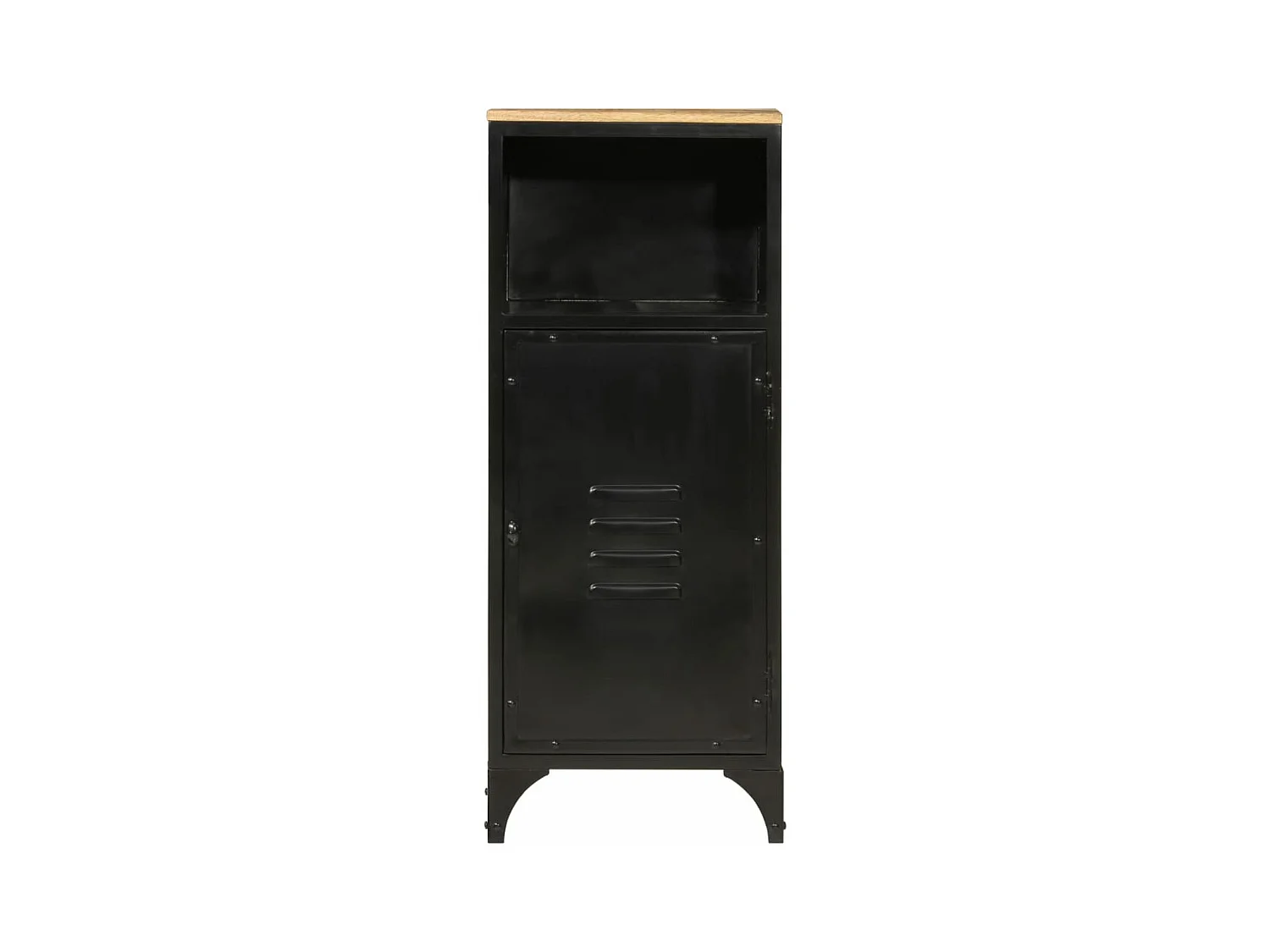 Armoire de salle de bain 40x27x90 cm fer et bois de manguier FR39949