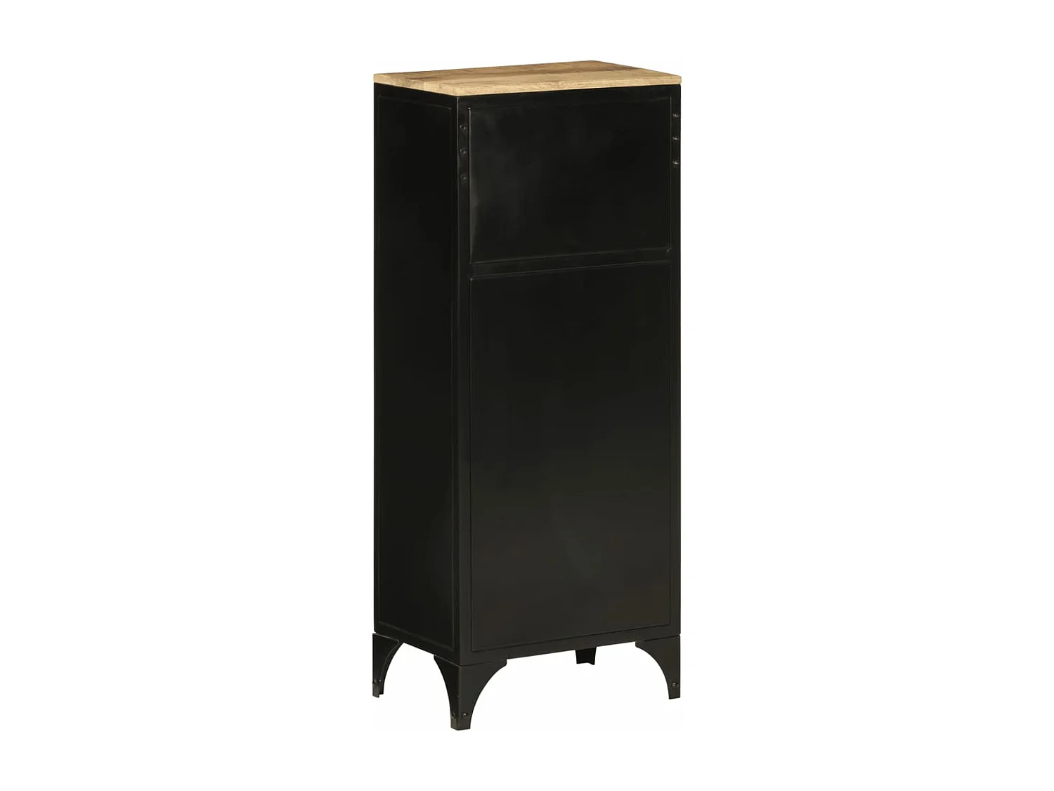 Armoire de salle de bain 40x27x90 cm fer et bois de manguier FR39949