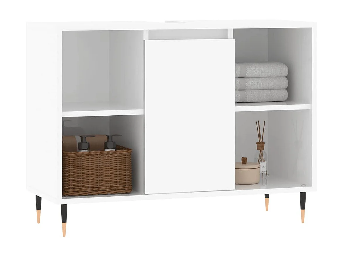 Armoire de salle de bain blanc brillant 80x33x60 cm FR53342