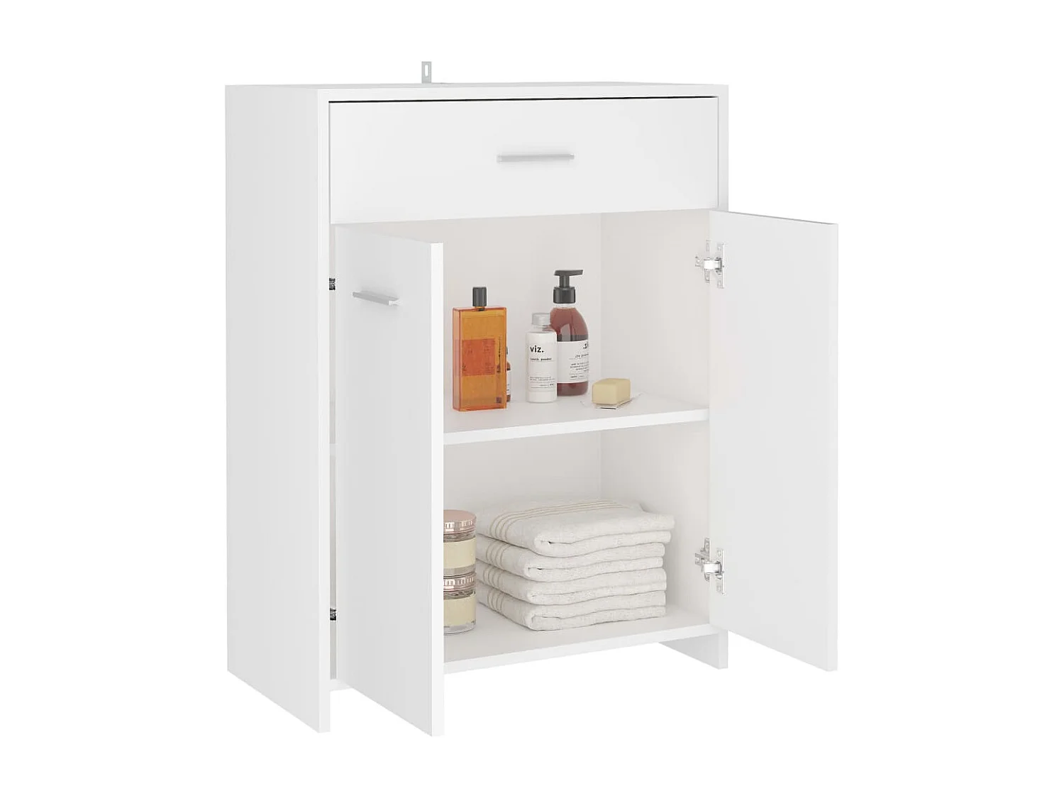 Armoire de salle de bain Blanc 60x33x80 cm Aggloméré FR88791