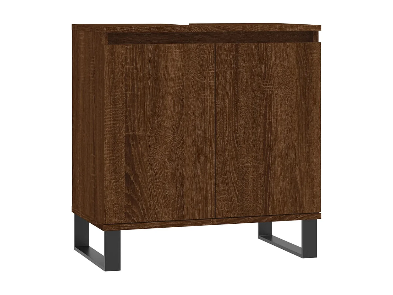 Armoire de bain chêne marron 58x33x60 cm bois d'ingénierie FR90448