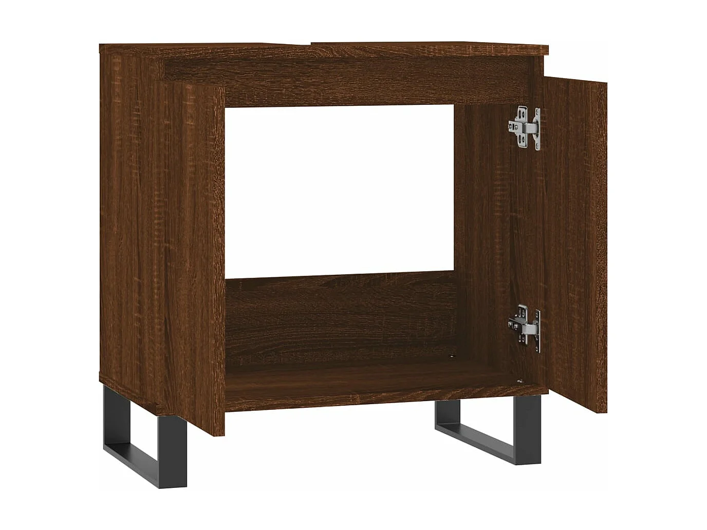 Armoire de bain chêne marron 58x33x60 cm bois d'ingénierie FR90448