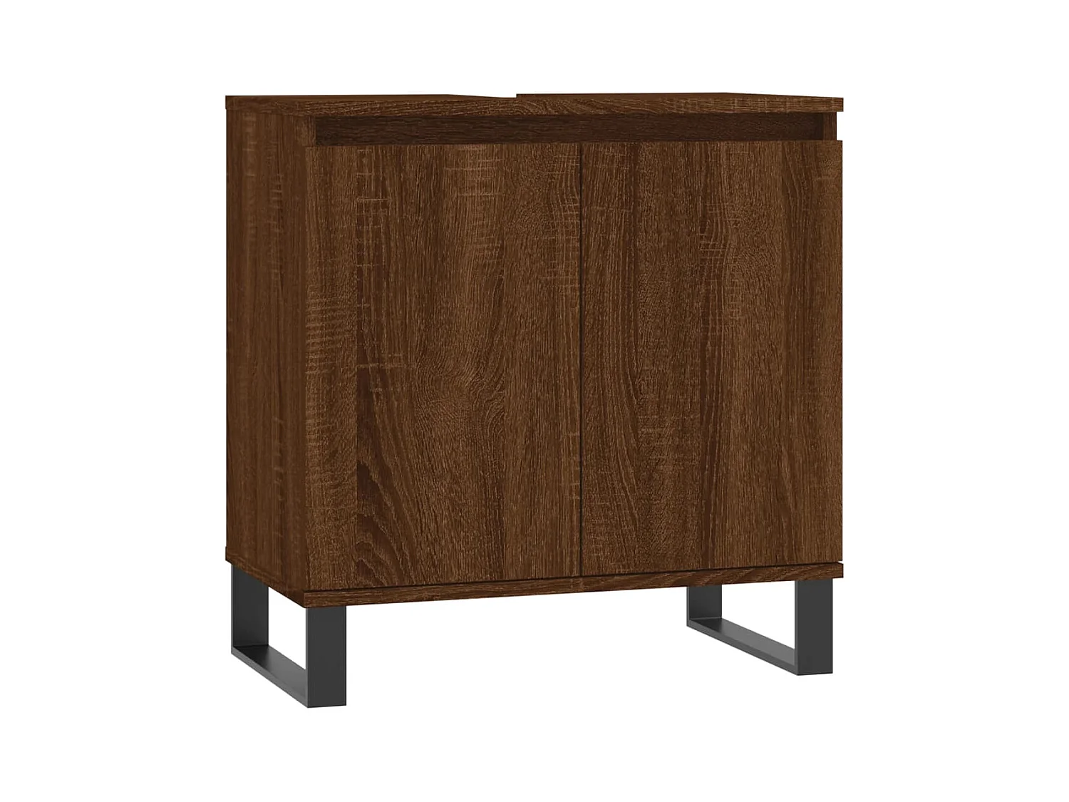 Armario de baño madera de ingeniería marrón roble 58x33x60 cm ES453766