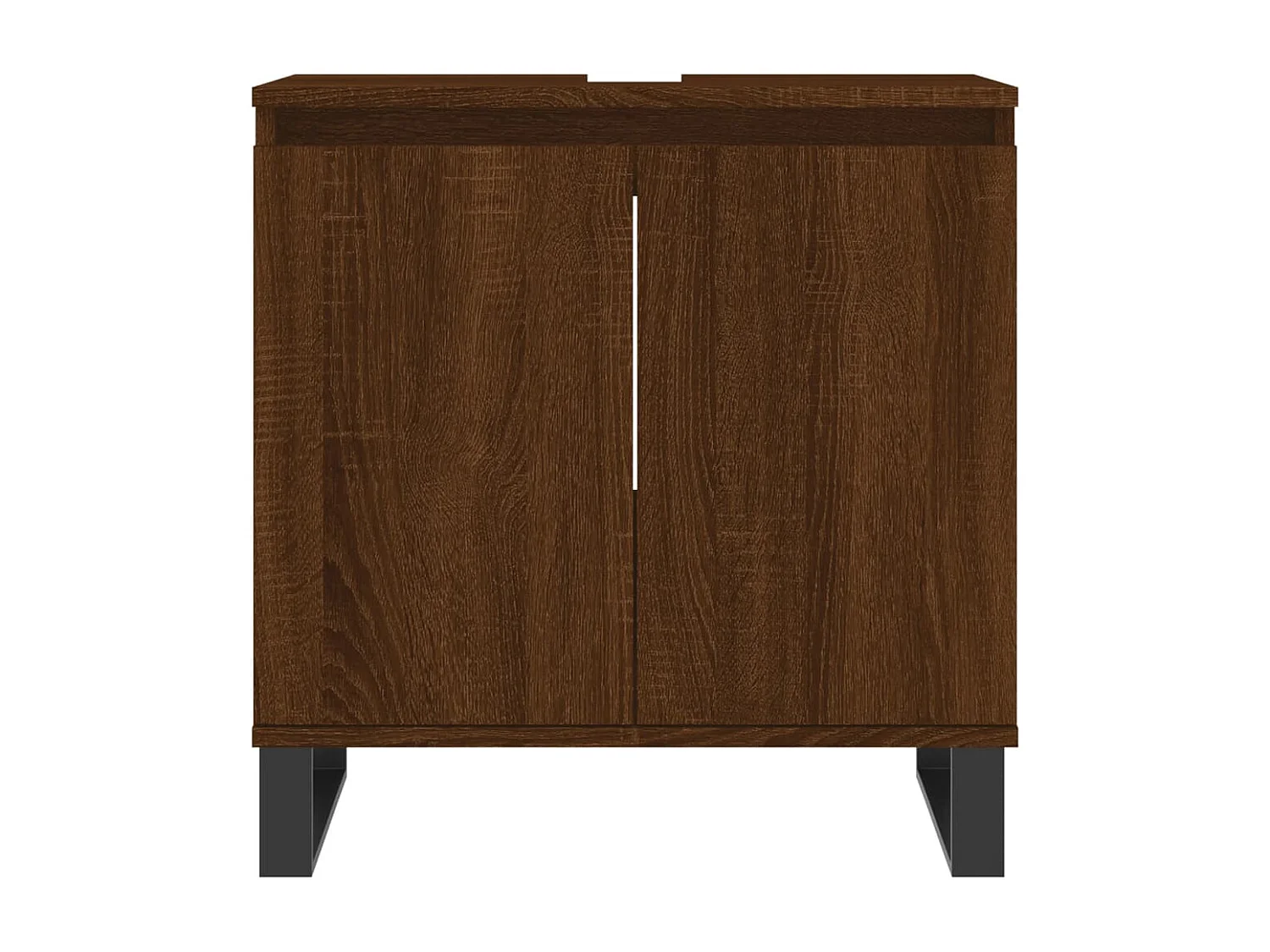 Badkamerkast 58x33x60 cm bewerkt hout bruin eikenkleur BE325041