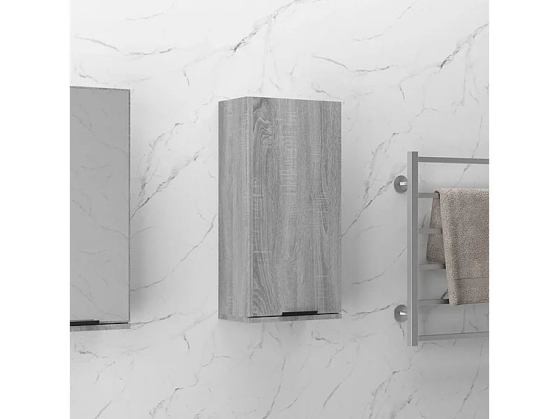 Armario de baño de pared gris sonoma 32x20x67 cm ES128376