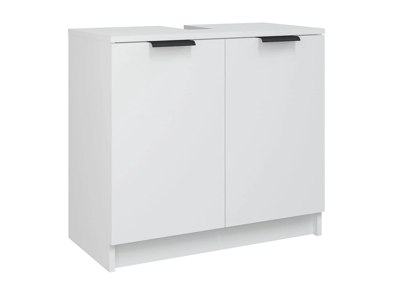 Armoire salle de bain Blanc 64,5x33,5x59 cm Bois d'ingénierie FR74592