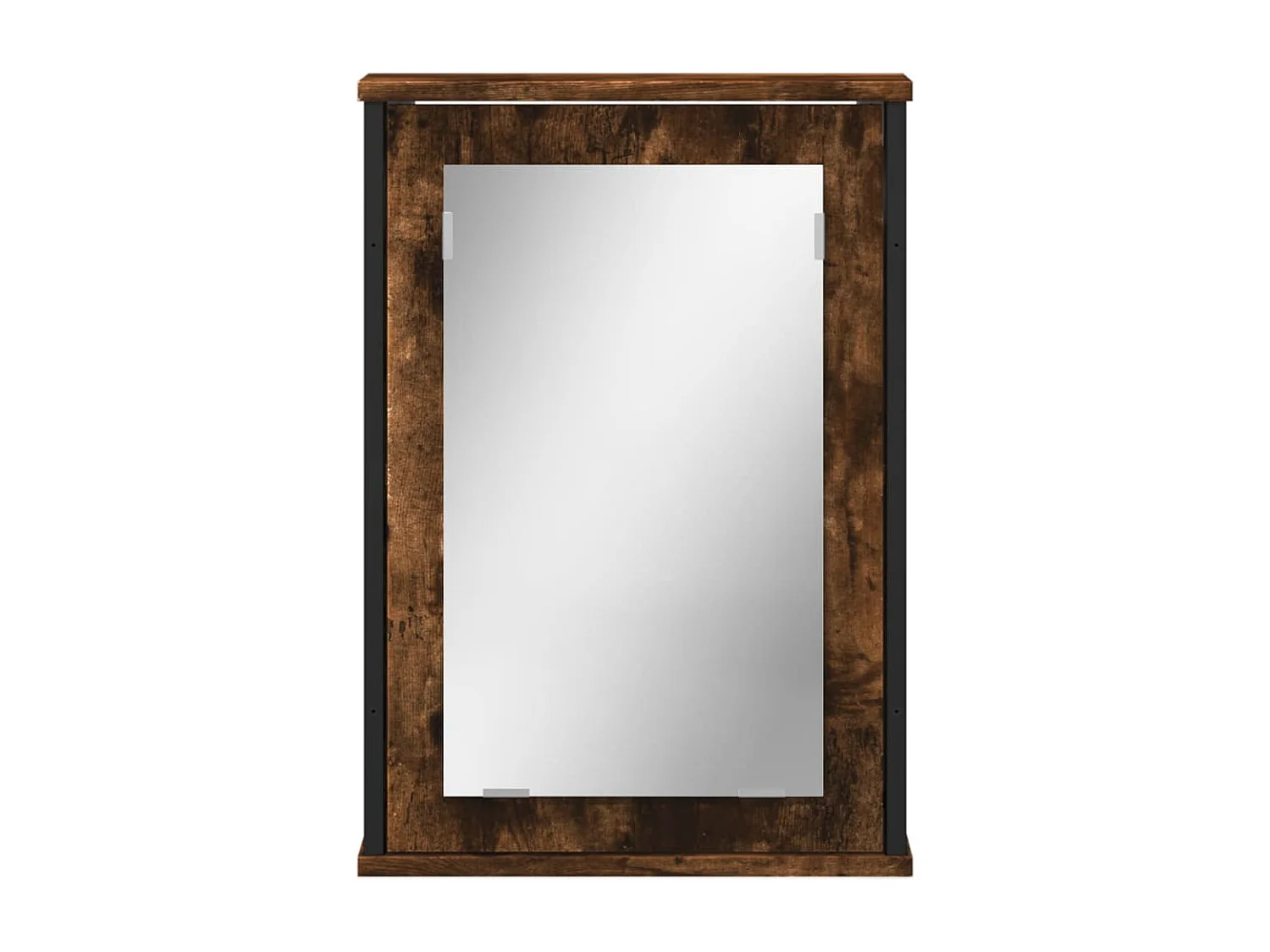 Badkamerspiegelkast 42x12x60 cm bewerkt hout gerookt eikenkleur BE293781