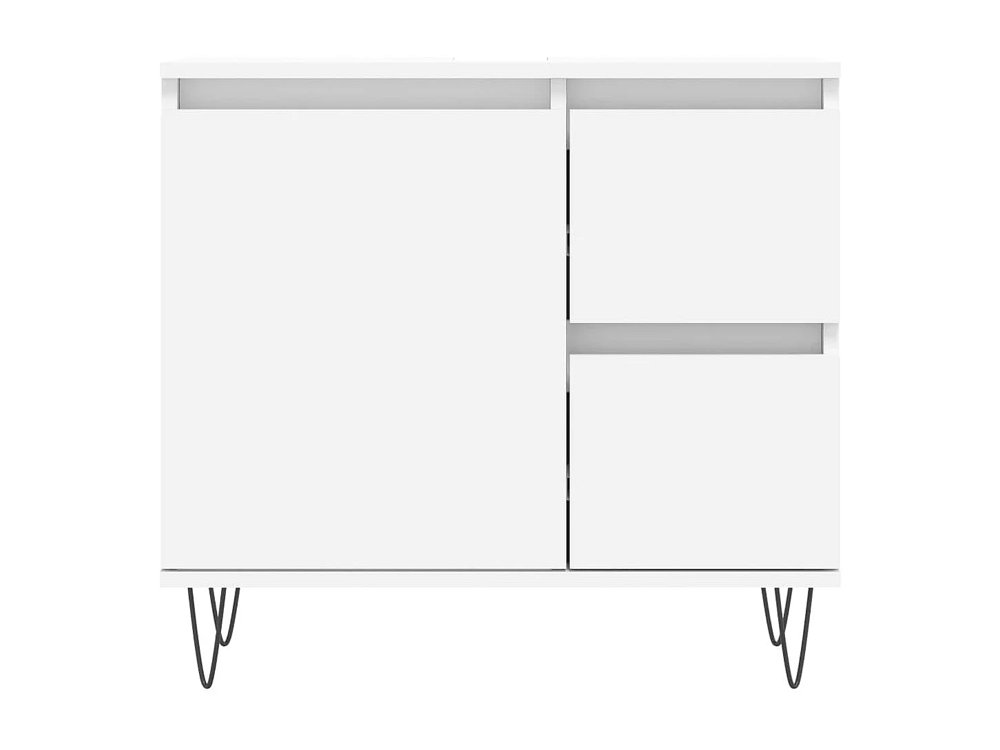Armoire de salle de bain blanc 65x33x60 cm bois d'ingénierie FR79118