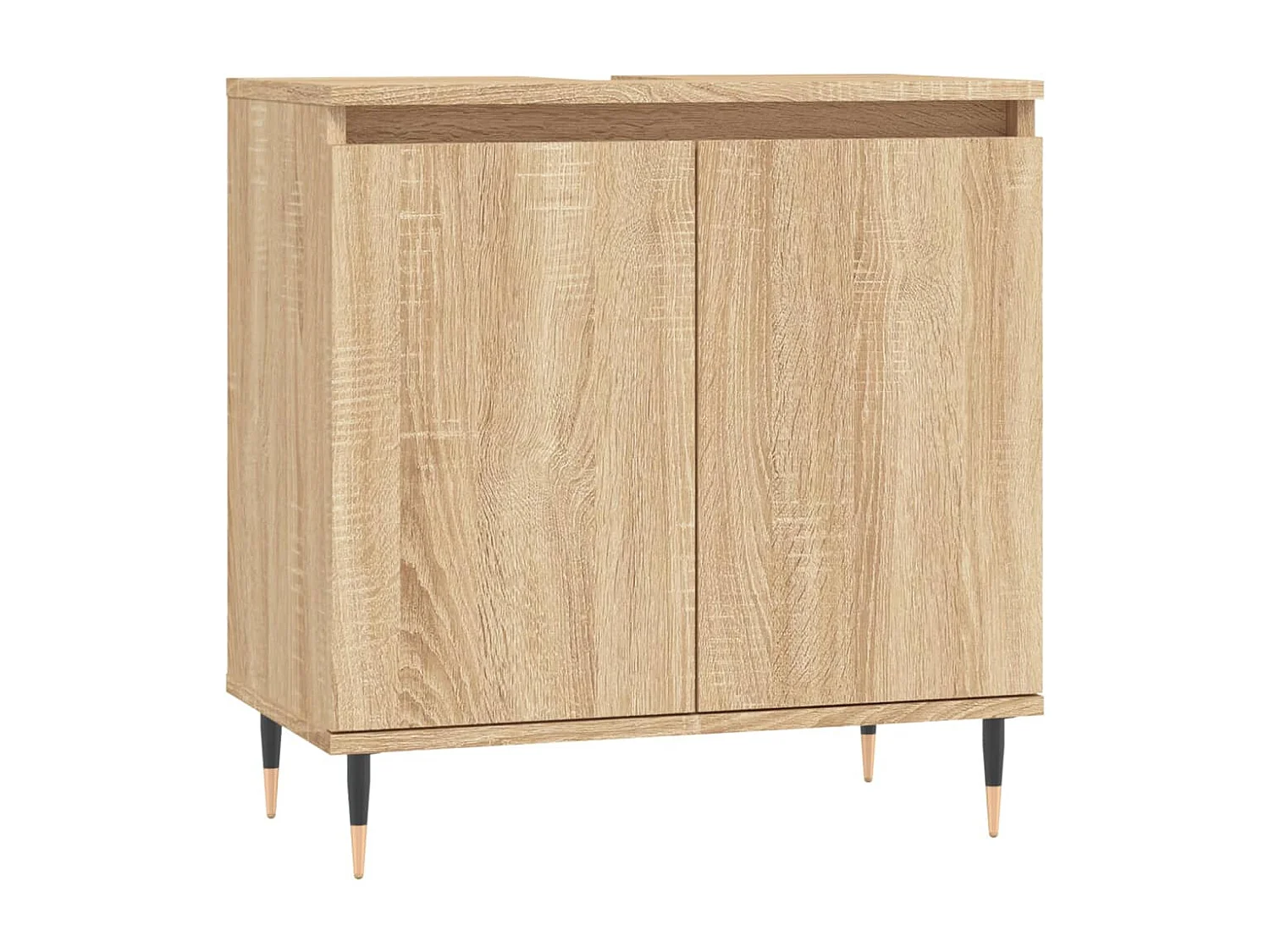 Armoire de bain chêne sonoma 58x33x60 cm bois d'ingénierie FR93751