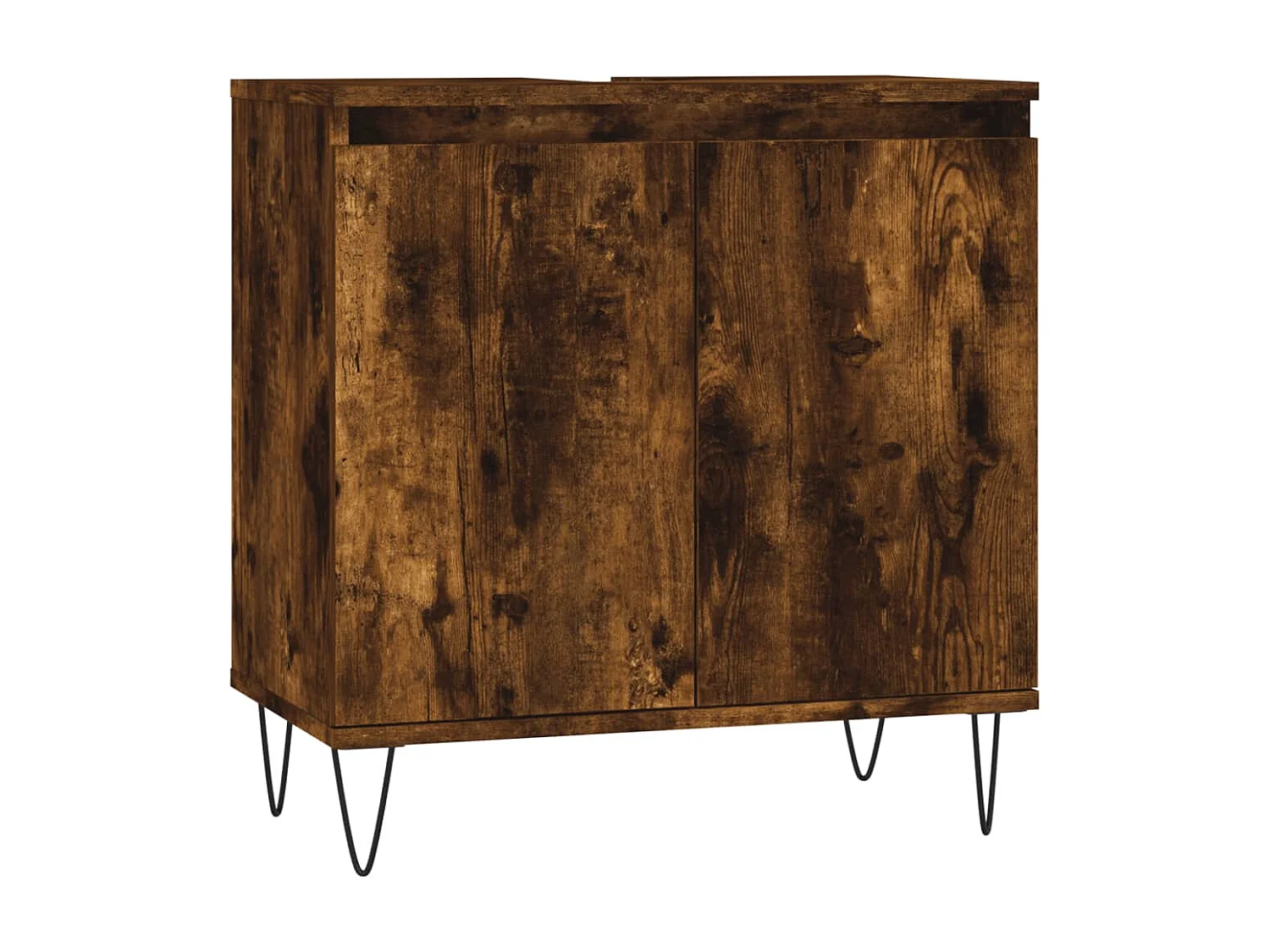 Armoire de bain chêne fumé 58x33x60 cm bois d'ingénierie FR58333