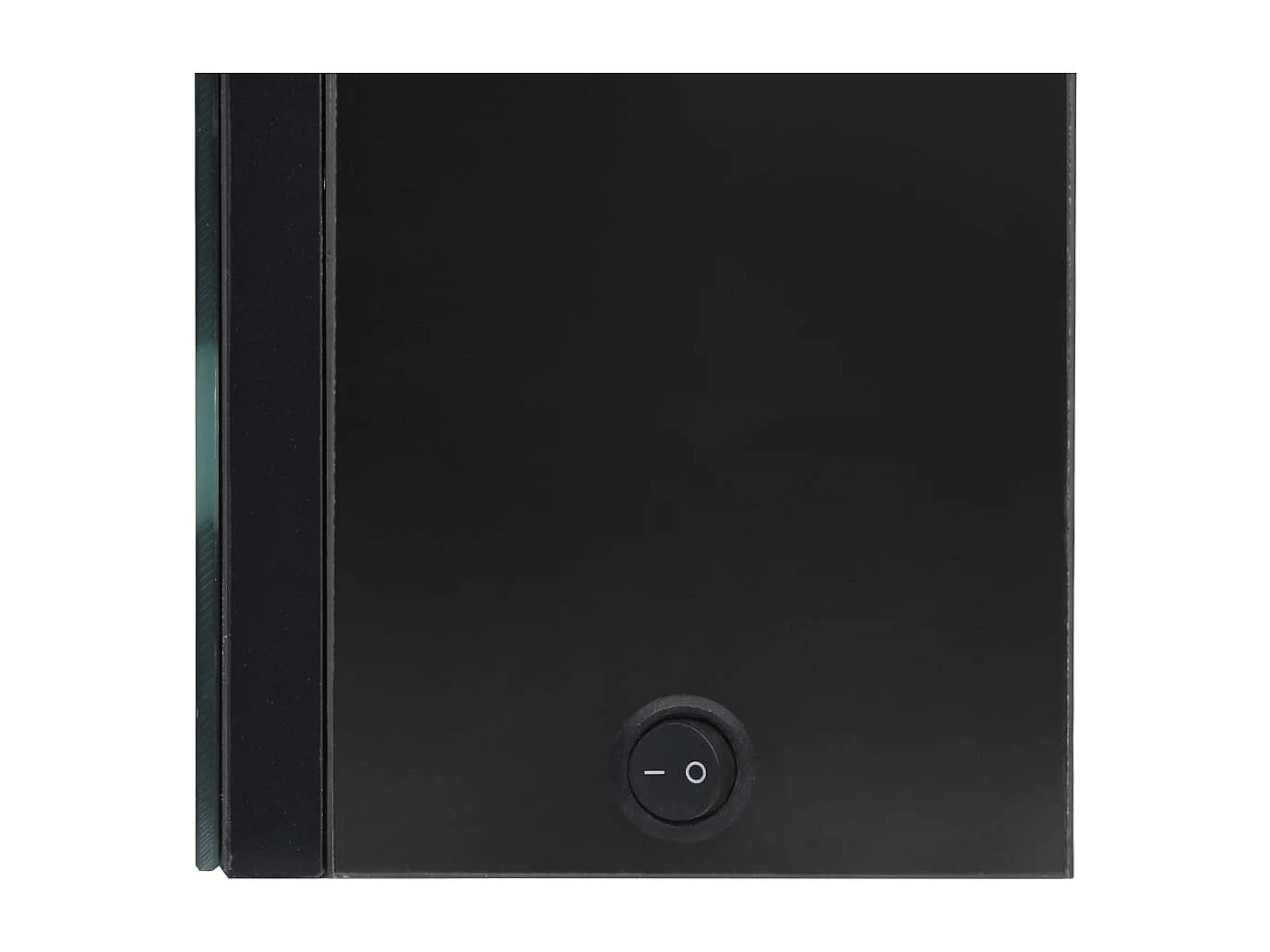 Armoire de salle de bain à miroir LED noir brillant 50x14x60 cm FR82022