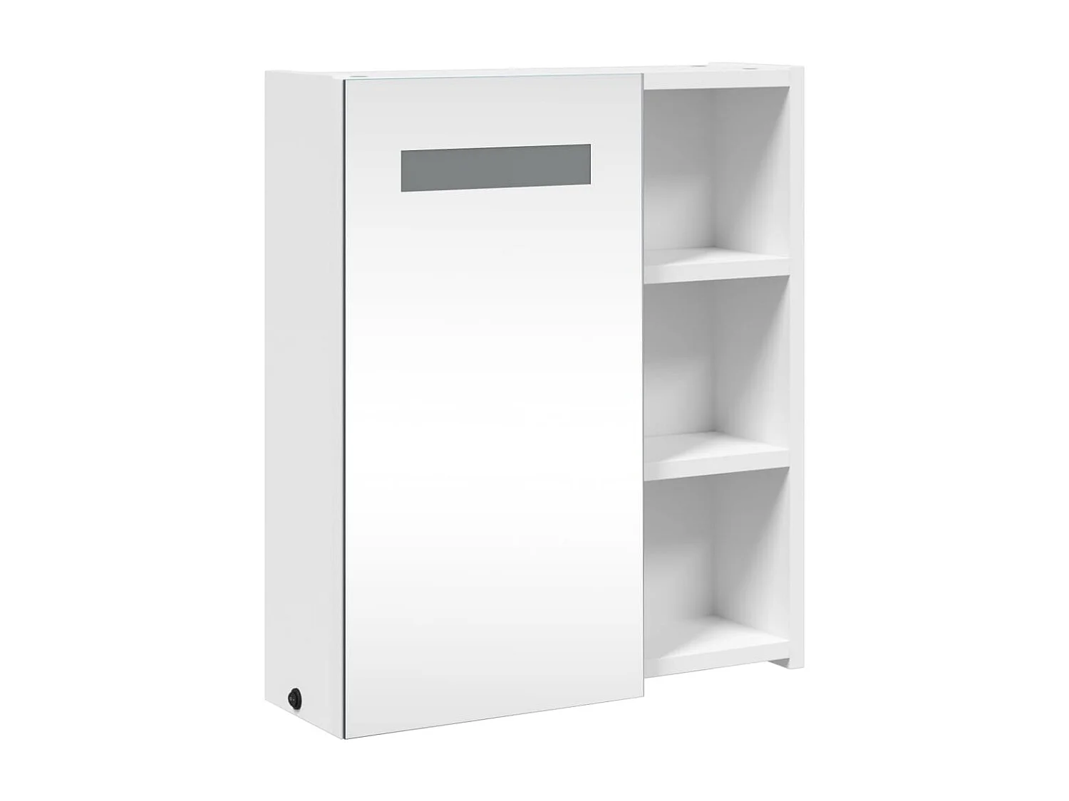 Armário espelhado p/ casa de banho c/ LEDs 45x13x52 cm branco PT644080