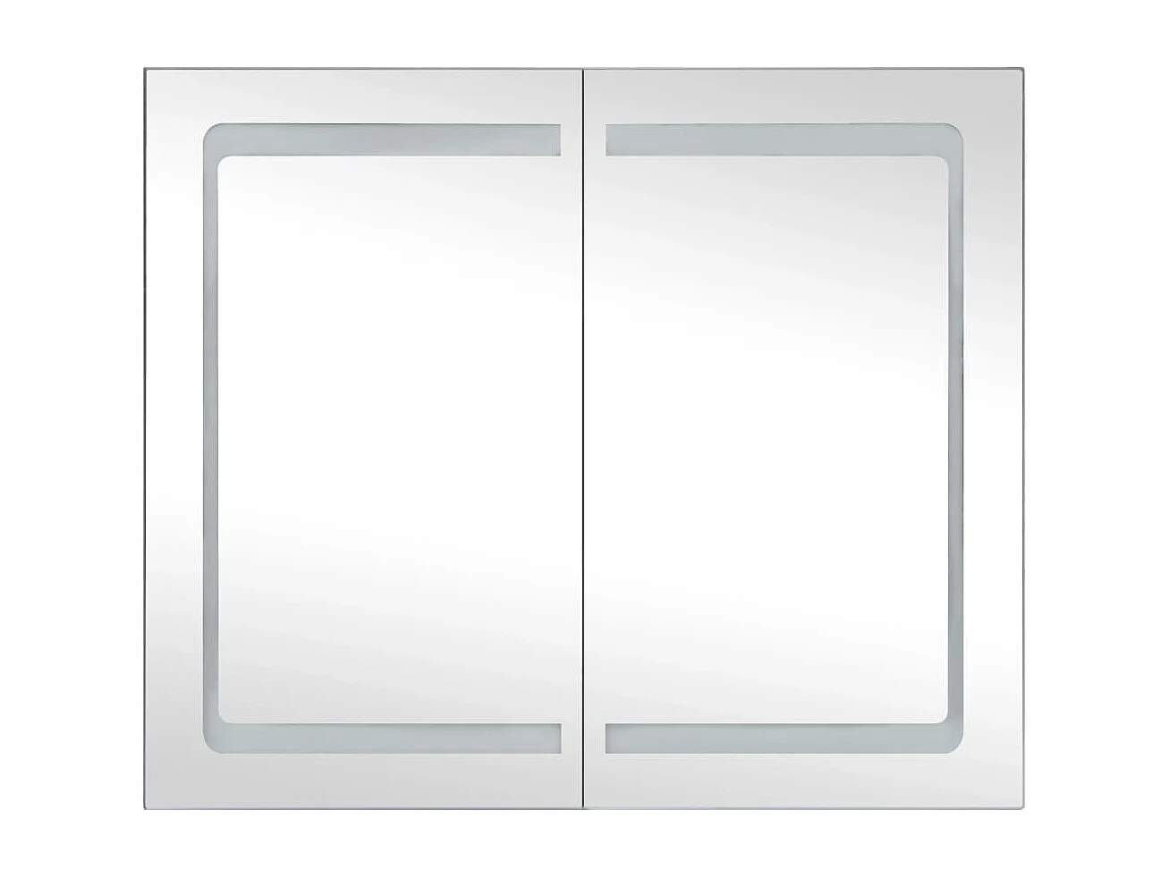 Armoire de salle de bain à miroir LED 80x12,2x68 cm FR93034