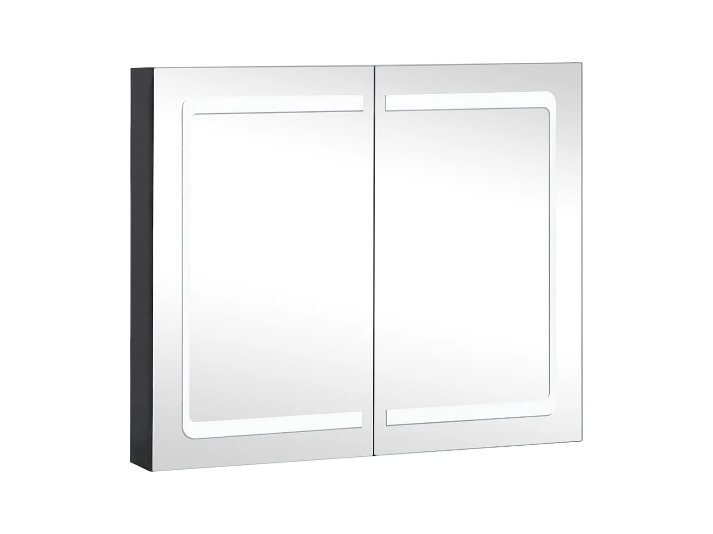 Armoire de salle de bain à miroir LED 80x12,2x68 cm FR93034