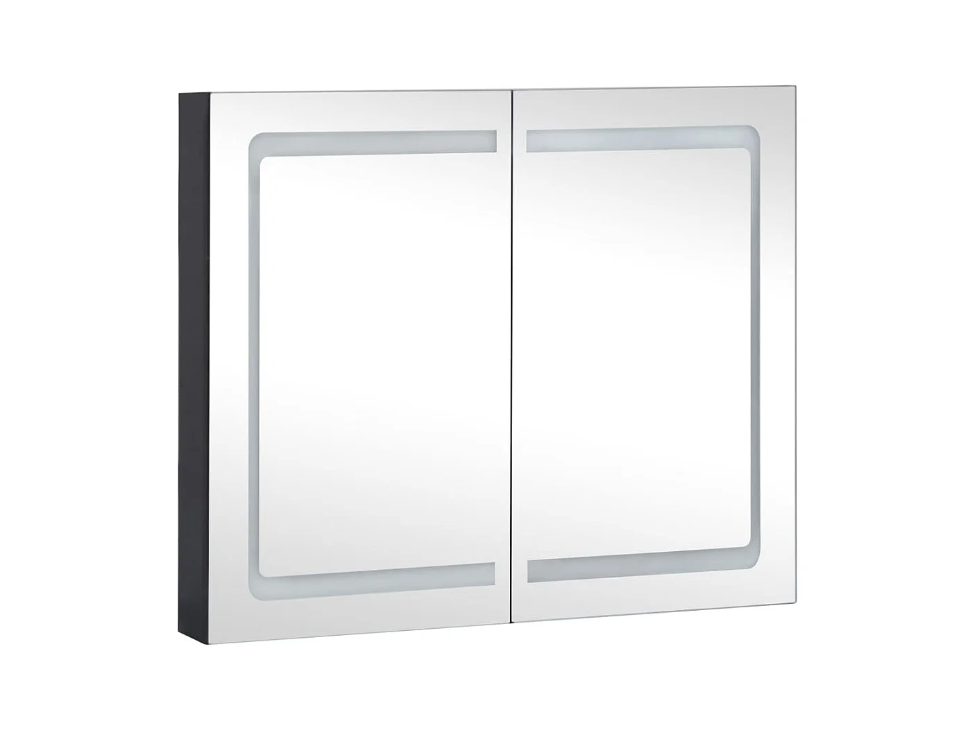 Armoire de salle de bain à miroir LED 80x12,2x68 cm FR93034