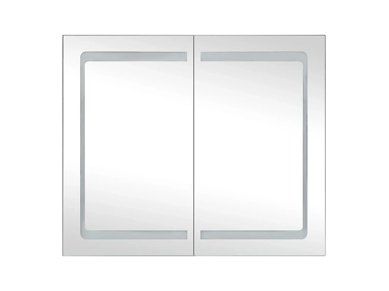 Armoire de salle de bain à miroir LED 80x12,2x68 cm FR93034