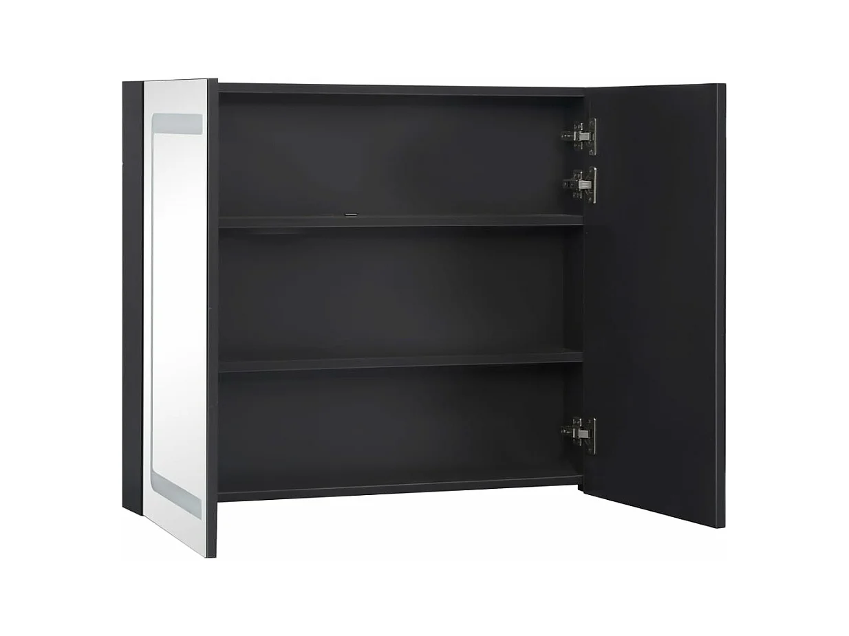 Armoire de salle de bain à miroir LED 80x12,2x68 cm FR93034