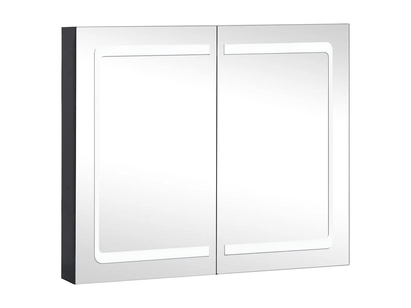 Badkamerkast met spiegel en LED 80x12,2x68 cm BE708890