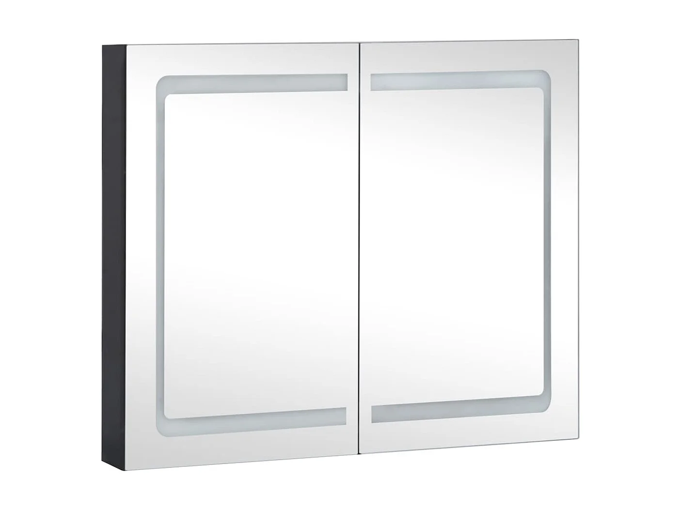 Badkamerkast met spiegel en LED 80x12,2x68 cm BE708890