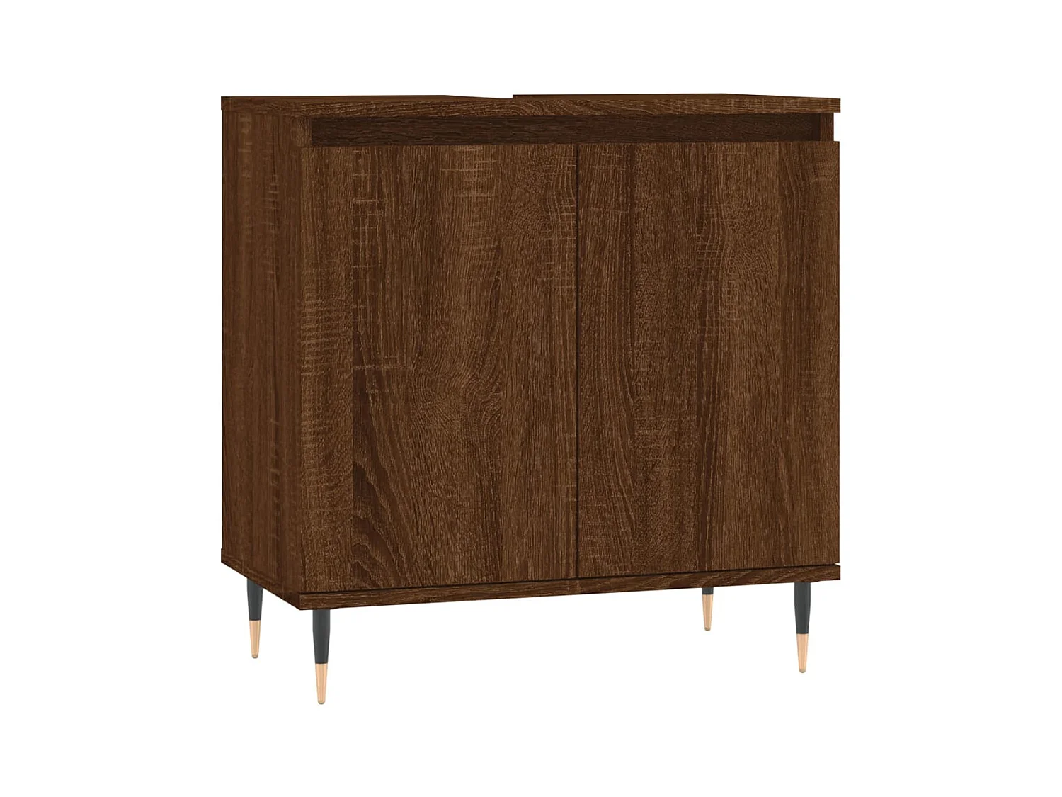 Armario de baño madera de ingeniería marrón roble 58x33x60 cm ES704844