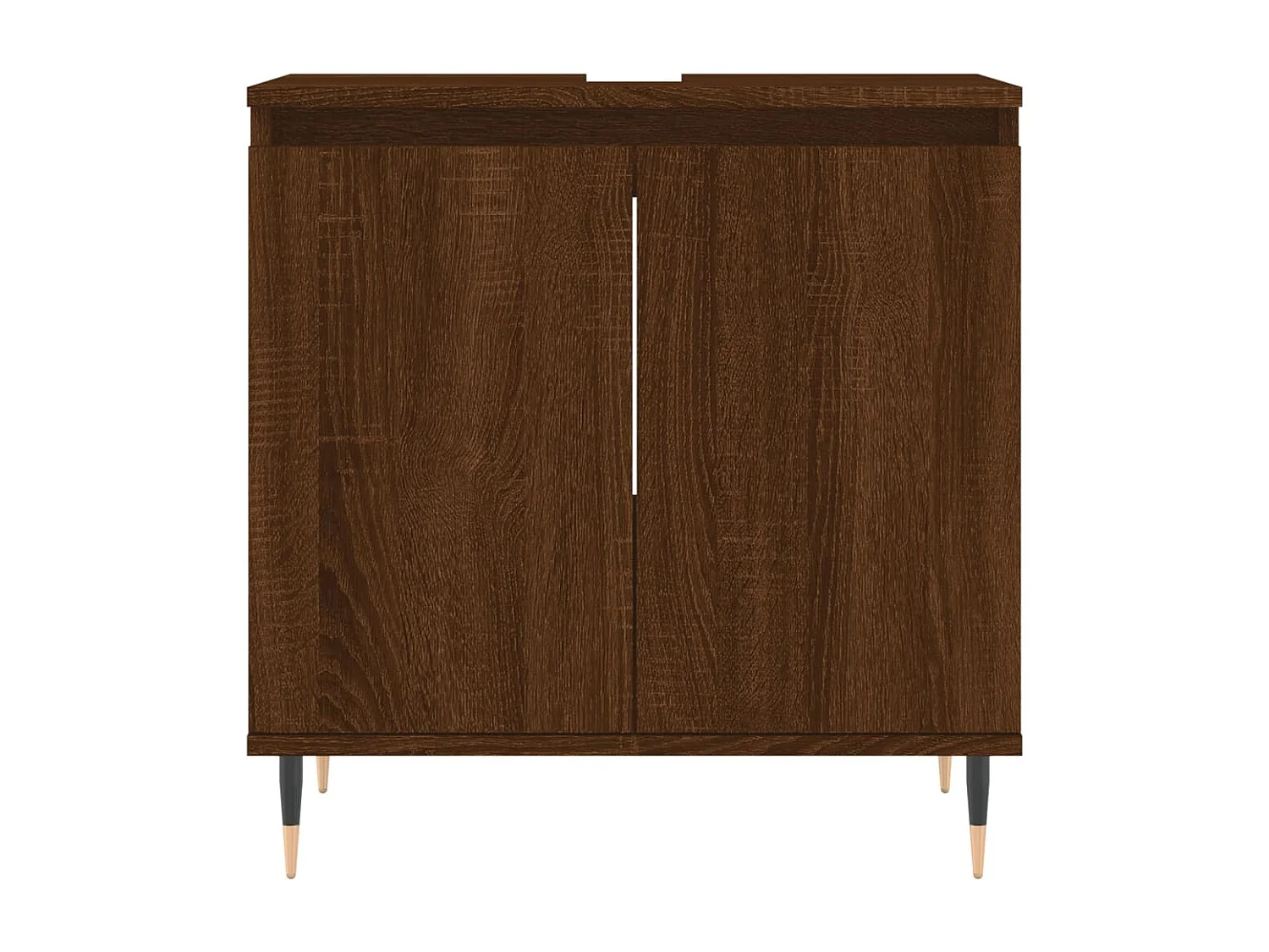 Badkamerkast 58x33x60 cm bewerkt hout bruin eikenkleur BE825421