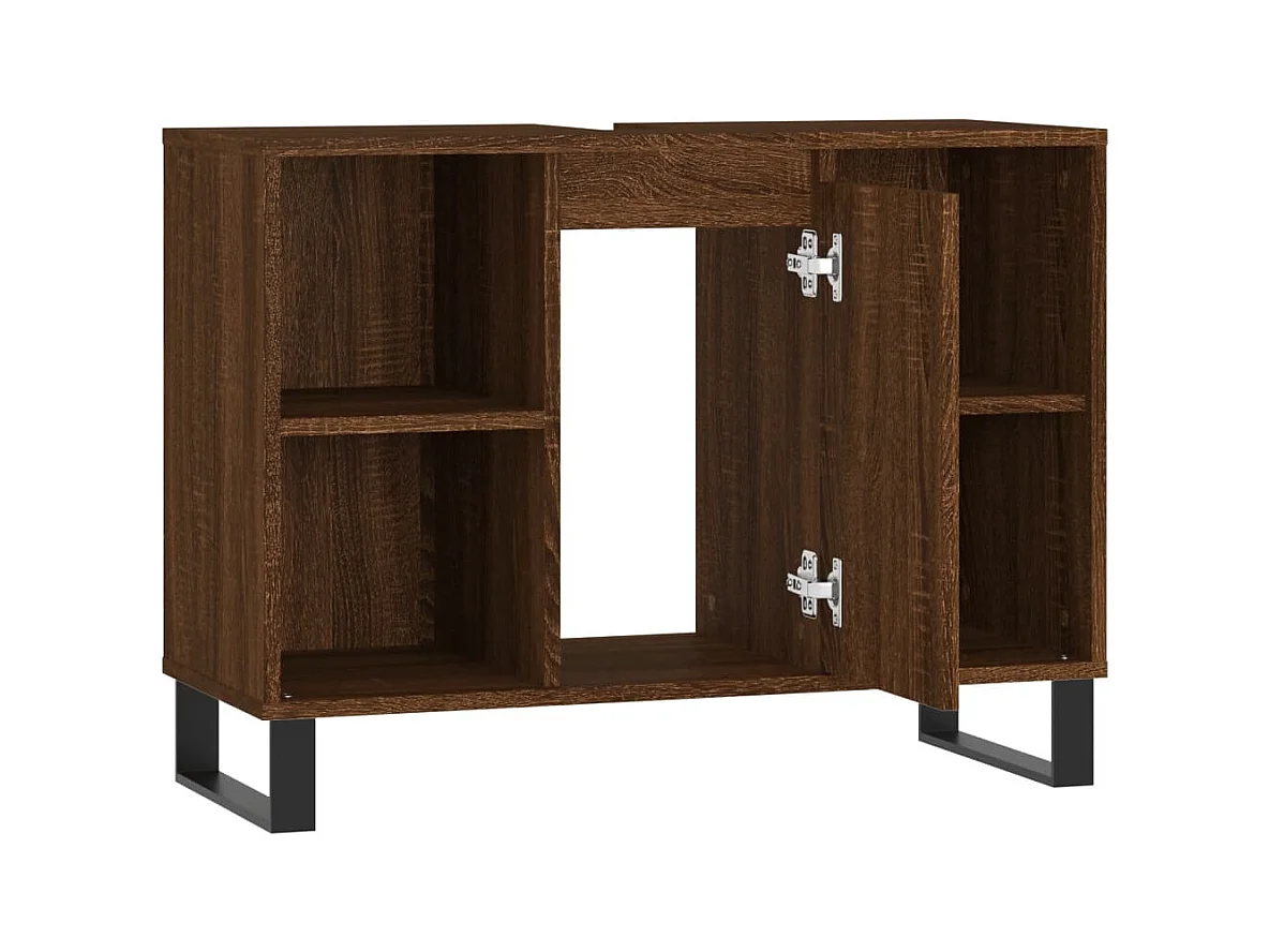 Armário casa banho 80x33x60 cm deriv.madeira carvalho castanho PT140401