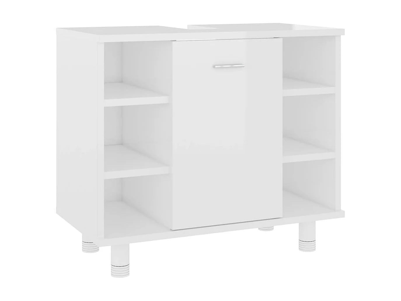 Armoire de salle de bain Blanc brillant 60x32x53,5 cm Aggloméré FR77585