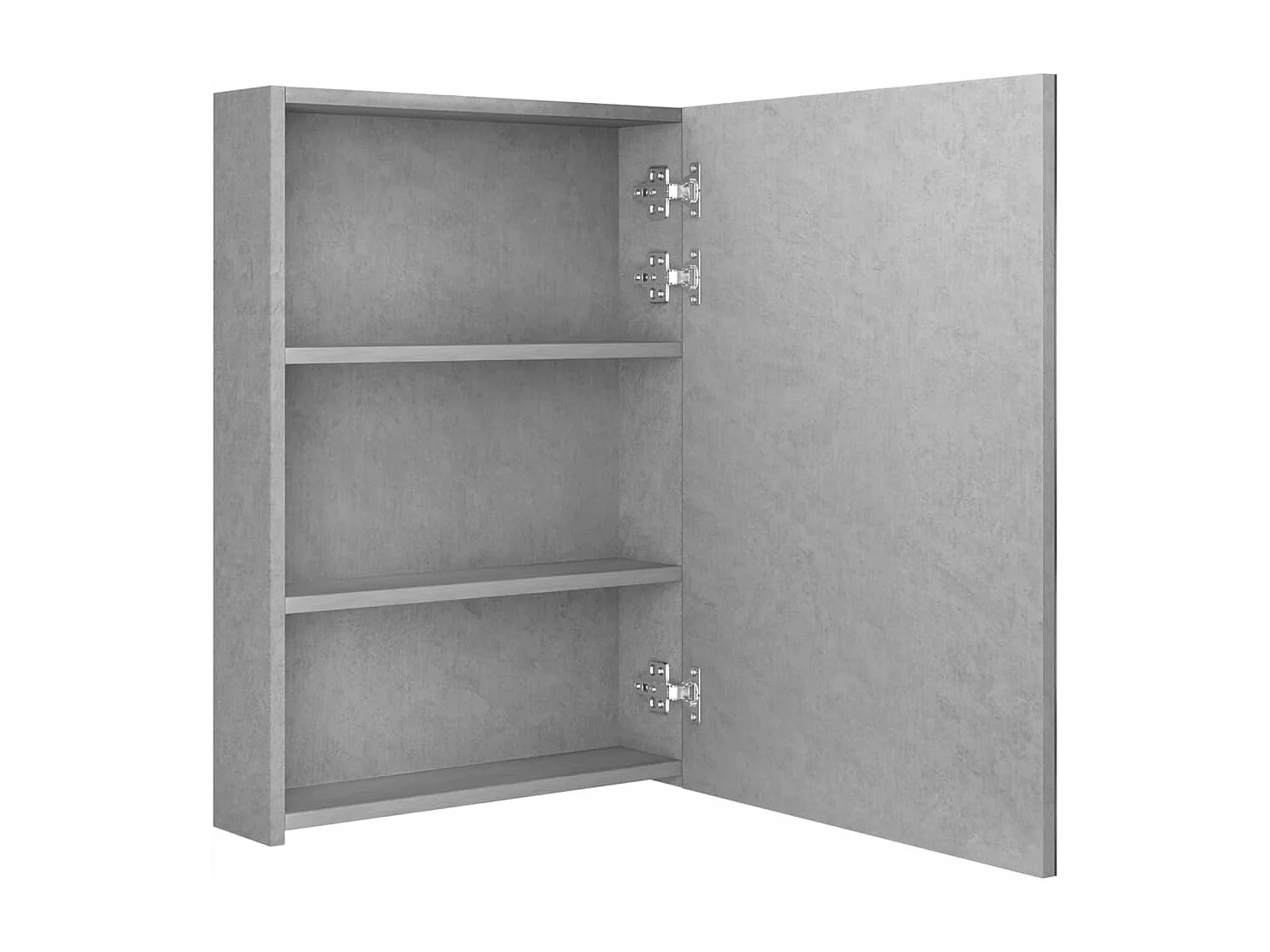 Badkamerkast met spiegel en LED 50x13x70 cm betongrijs BE759520