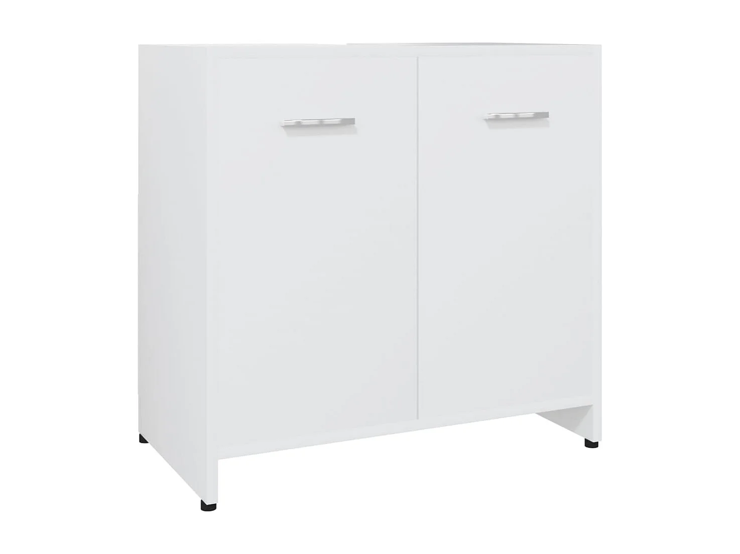 Badkamerkast 60x33x61 cm bewerkt hout wit BE996139