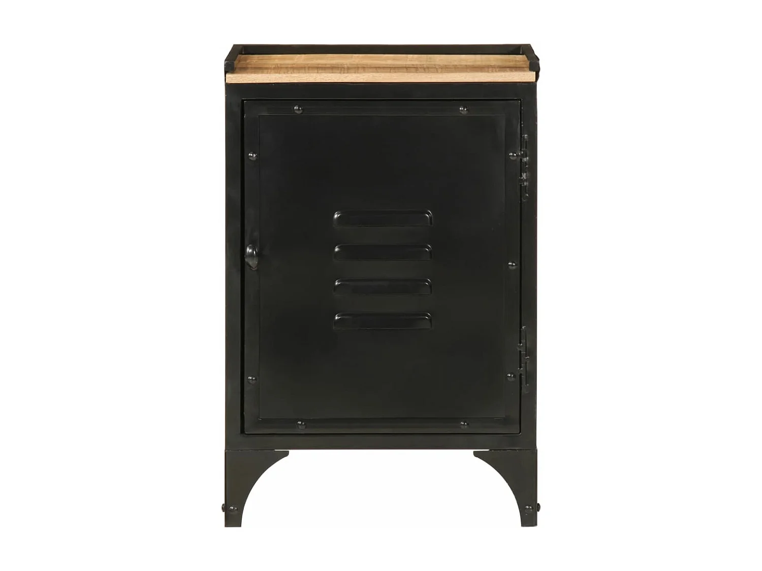 Armoire de salle de bain 40x30x60 cm fer et bois de manguier FR53515