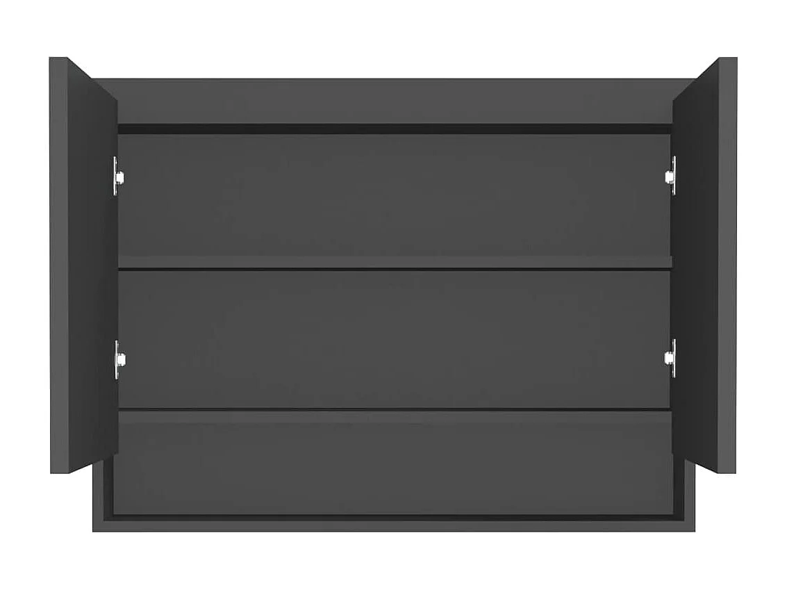 Armoire à miroir de salle de bain 80x15x60 cm MDF anthracite FR96556